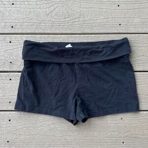 Vintage Y2K No Boundaries Black Foldover Booty Shorts Size Medium Lounge
